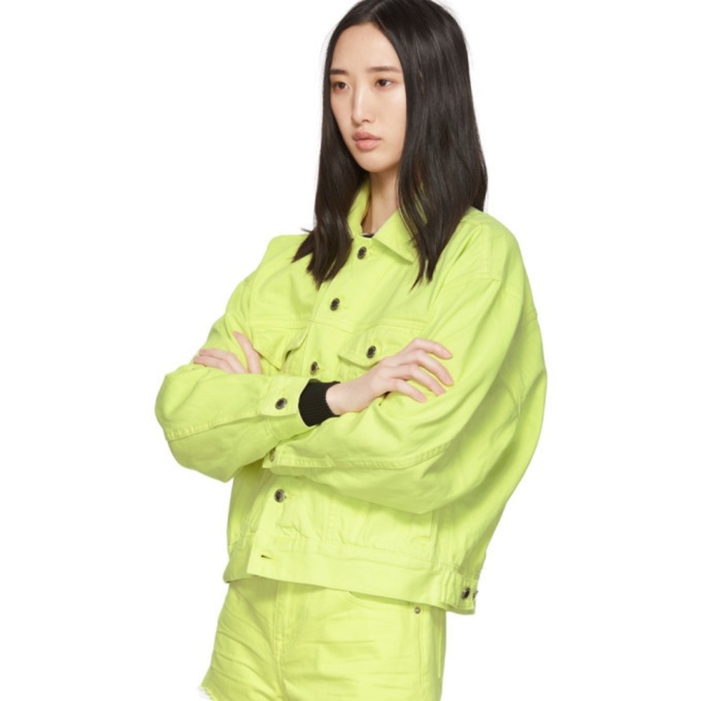 Alexander Wang Yellow Denim Game Jacket size small - Picture 4 of 11